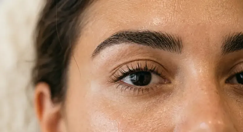 Brow lamination before and after